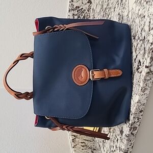 Dooney and Bourke navy  Nylon flap backpack